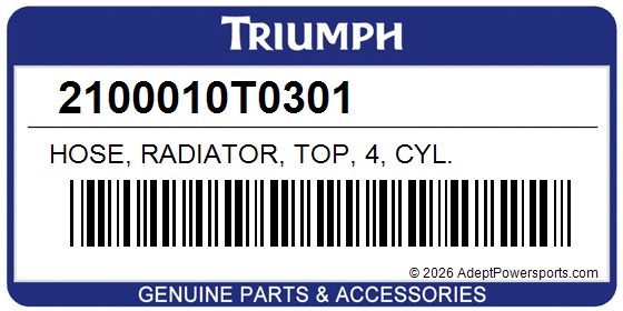 Triumph 2100010T0301 Hose, Radiator, Top, 4, Cyl.