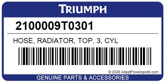 Triumph 2100009T0301 Hose, Radiator, Top, 3, Cyl