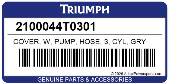 Triumph 2100044T0301 Cover, W, Pump, Hose, 3, Cyl, Gry