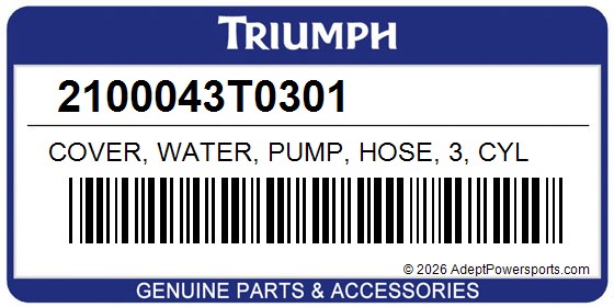 Triumph 2100043T0301 Cover, Water, Pump, Hose, 3, Cyl