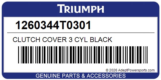 Triumph 1260344T0301 Clutch Cover 3 Cyl Black