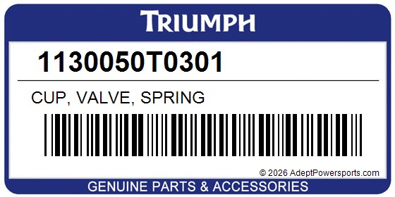 Triumph 1130050T0301 Cup, Valve, Spring
