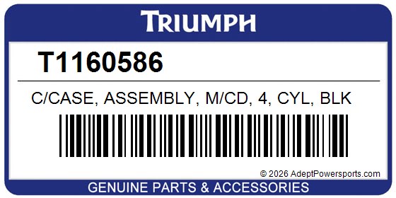 Triumph T1160586 C/Case, Assembly, M/Cd, 4, Cyl, Blk