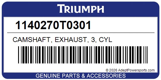 Triumph 1140270T0301 Camshaft, Exhaust, 3, Cyl