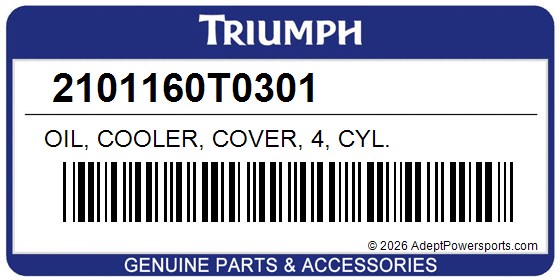 Triumph 2101160T0301 Oil, Cooler, Cover, 4, Cyl.