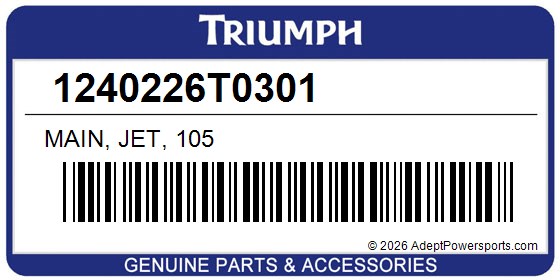 Triumph 1240226T0301 Main, Jet, 105