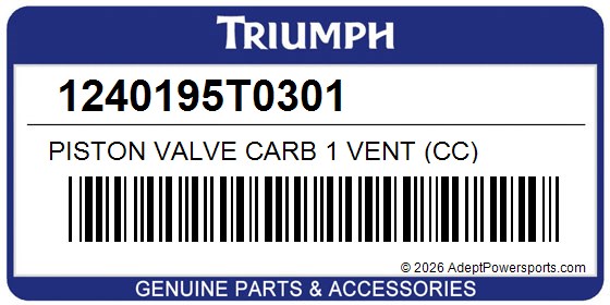 Triumph 1240195T0301 Piston Valve Carb 1 Vent (Cc)