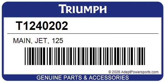 Triumph T1240202 Main, Jet, 125