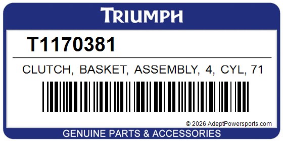 Triumph T1170381 Clutch, Basket, Assembly, 4, Cyl, 71T