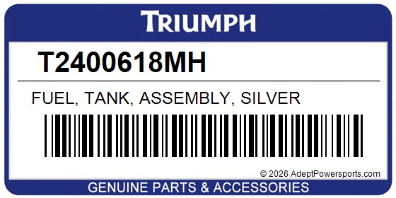 Triumph T2400618MH Fuel, Tank, Assembly, Silver
