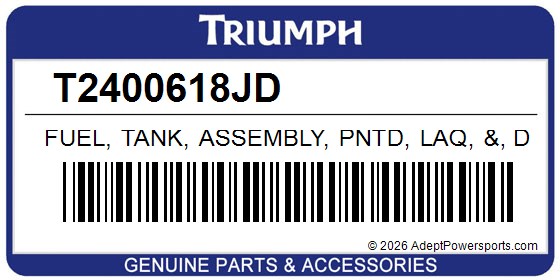 Triumph T2400618JD Fuel, Tank, Assembly, Pntd, Laq, &, Dec