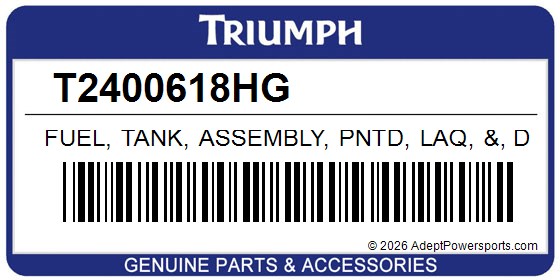 Triumph T2400618HG Fuel, Tank, Assembly, Pntd, Laq, &, Dec