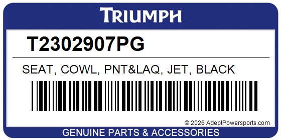 Triumph T2302907PG Seat, Cowl, Pnt&Laq, Jet, Black
