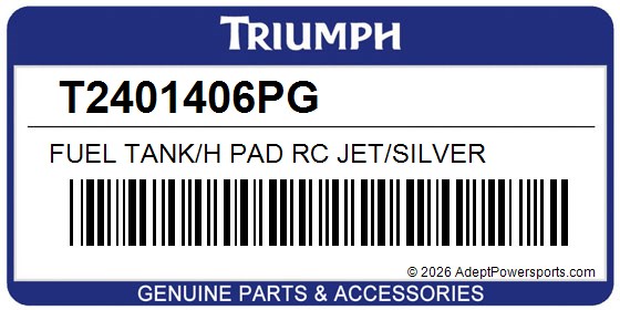 Triumph T2401406PG Fuel Tank/H Pad Rc Jet/Silver