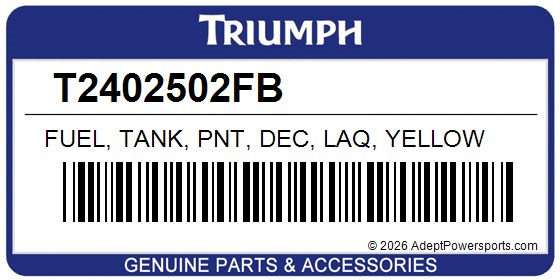 Triumph T2402502FB Fuel, Tank, Pnt, Dec, Laq, Yellow