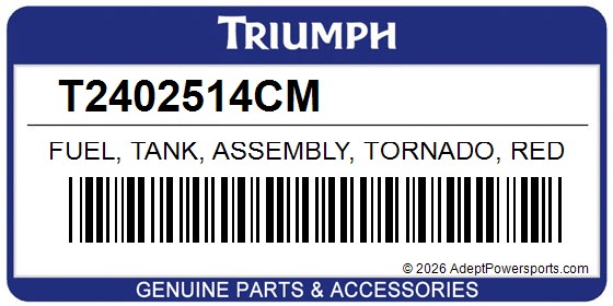 Triumph T2402514CM Fuel, Tank, Assembly, Tornado, Red