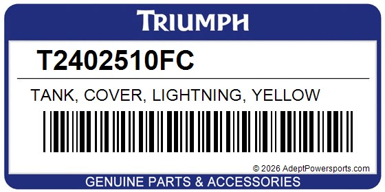 Triumph T2402510FC Tank, Cover, Lightning, Yellow