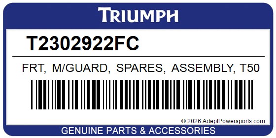 Triumph T2302922FC Frt, M/Guard, Spares, Assembly, T500