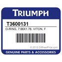 Triumph T3600131 O-Ring, 7.66X1.78, Viton, F