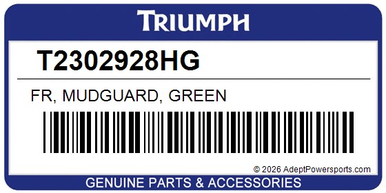 Triumph T2302928HG Fr, Mudguard, Green