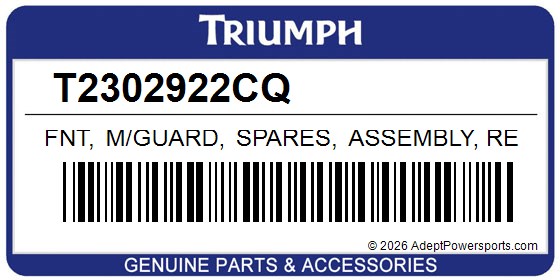 Triumph T2302922CQ Fnt, M/Guard, Spares, Assembly, Red