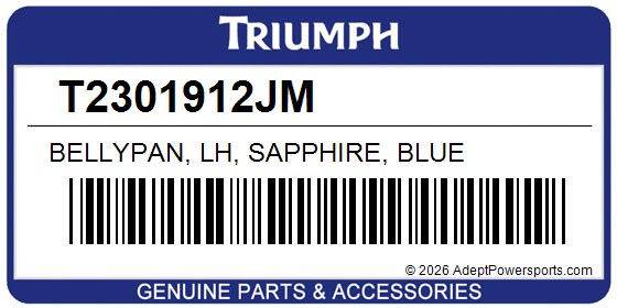 Triumph T2301912JM Bellypan, Lh, Sapphire, Blue
