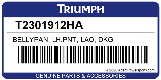 Triumph T2301912HA Bellypan, Lh.Pnt, Laq, Dkg