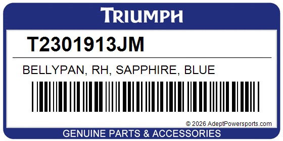 Triumph T2301913JM Bellypan, Rh, Sapphire, Blue