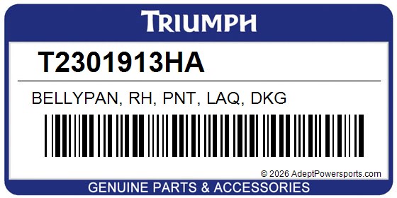 Triumph T2301913HA Bellypan, Rh, Pnt, Laq, Dkg
