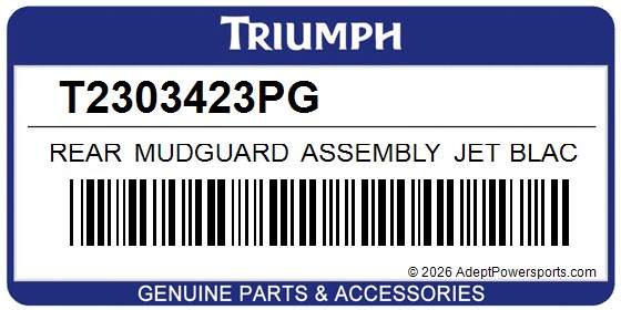 Triumph T2303423PG Rear Mudguard Assembly Jet Black