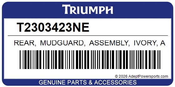 Triumph T2303423NE Rear, Mudguard, Assembly, Ivory, Adv