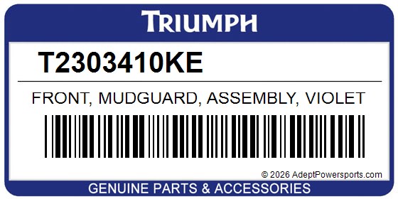 Triumph T2303410KE Front, Mudguard, Assembly, Violet