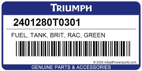 Triumph 2401280T0301 Fuel, Tank, Brit, Rac, Green