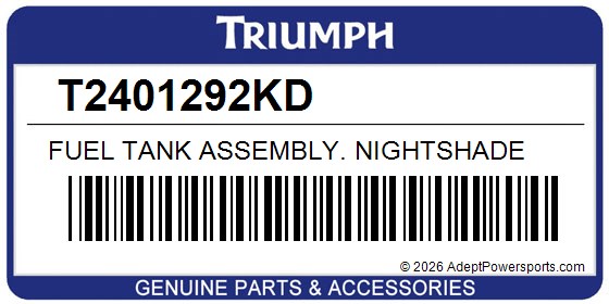 Triumph T2401292KD Fuel Tank Assembly. Nightshade