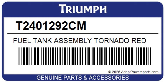 Triumph T2401292CM Fuel Tank Assembly Tornado Red