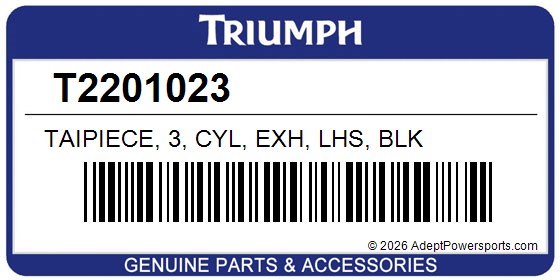 Triumph T2201023 Taipiece, 3, Cyl, Exh, Lhs, Blk