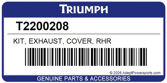 Triumph T2200208 Kit, Exhaust, Cover, Rhr