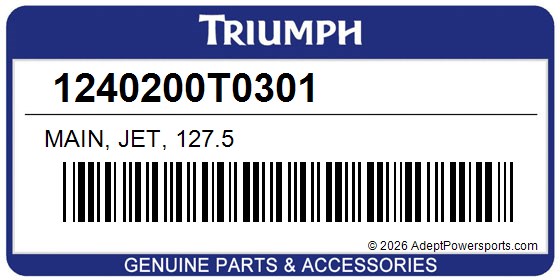 Triumph 1240200T0301 Main, Jet, 127.5