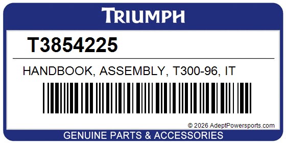 Triumph T3854225 Handbook, Assembly, T300-96, It