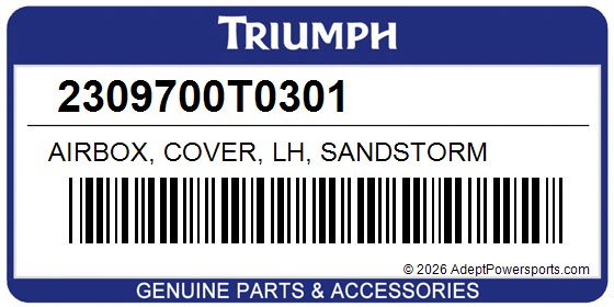 Triumph 2309700T0301 Airbox, Cover, Lh, Sandstorm