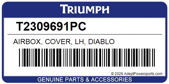 Triumph T2309691PC Airbox, Cover, Lh, Diablo