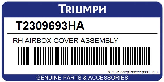 Triumph T2309693HA Rh Airbox Cover Assembly