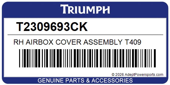 Triumph T2309693CK Rh Airbox Cover Assembly T409