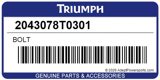 Triumph 2043078T0301 Bolt