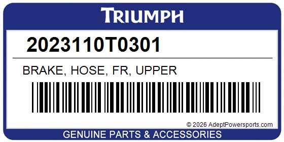 Triumph 2023110T0301 Brake, Hose, Fr, Upper