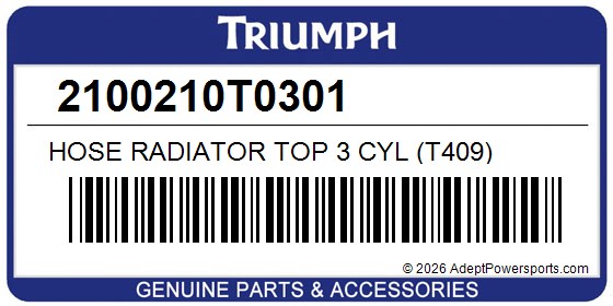 Triumph 2100210T0301 Hose Radiator Top 3 Cyl (T409)