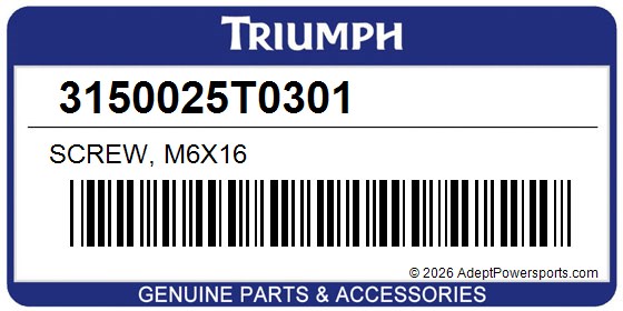 Triumph 3150025T0301 Screw, M6x16