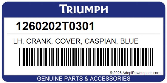 Triumph 1260202T0301 Lh, Crank, Cover, Caspian, Blue