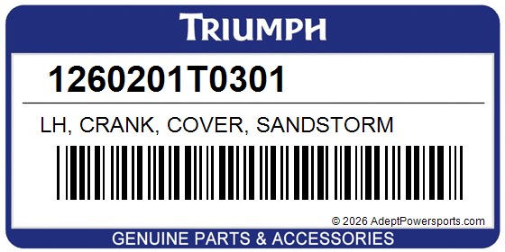 Triumph 1260201T0301 Lh, Crank, Cover, Sandstorm