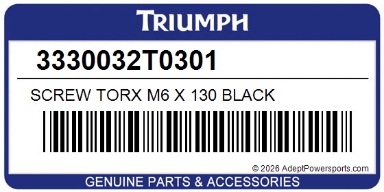 Triumph 3330032T0301 Screw Torx M6 X 130 Black
